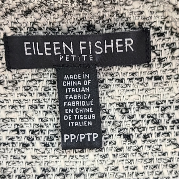 Eileen Fisher Cropped Tweed Kimono Style Swing Jacket Size PP - Picture 13 of 15
